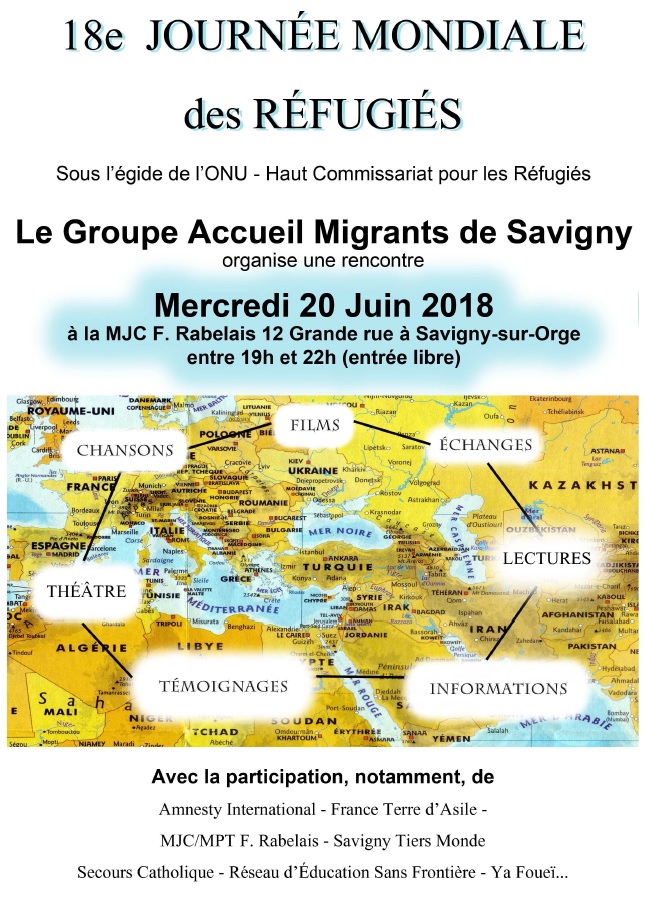 Sur la 18e journée mondiale des réfugiés à Savigny-sur-Orge