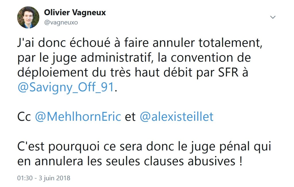 Fausse fibre de SFR (coax) à Savigny-sur-Orge : ma requête administrative est rejetée pour irrecevabilité&nbsp;!