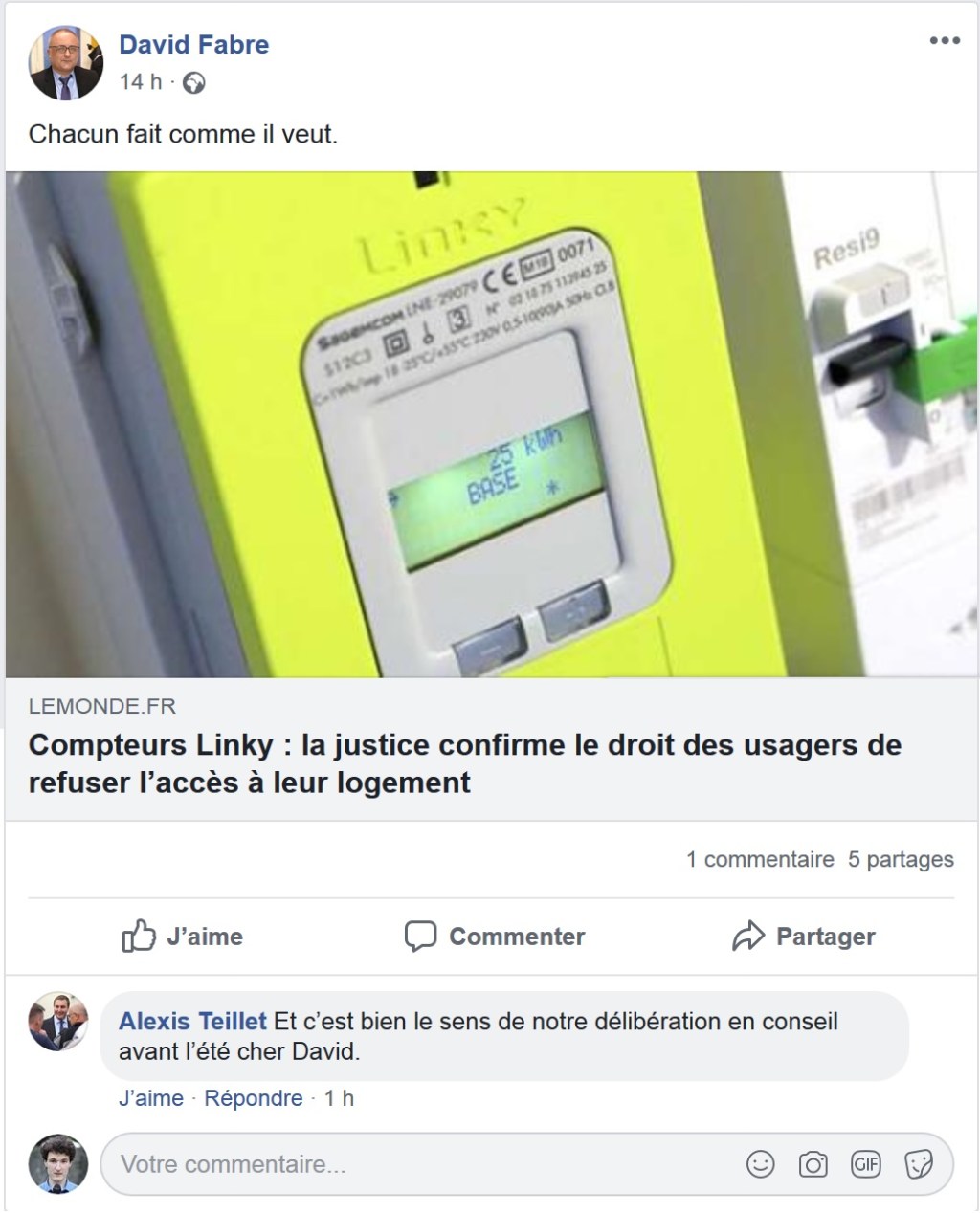 Alexis TEILLET, futur avocat, malhonnête intellectuellement, méconnaissant en droit, incompétent dans son&nbsp;adjoinat…