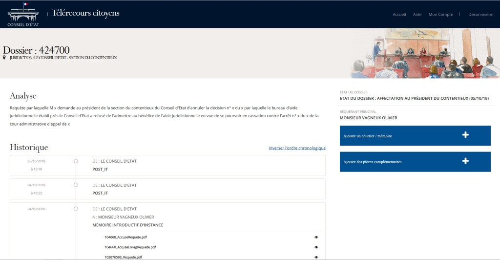 Contestation d&rsquo;une décision du bureau d&rsquo;aide juridictionnelle près le Conseil d&rsquo;État : il est possible d&rsquo;utiliser Télérecours&nbsp;citoyens