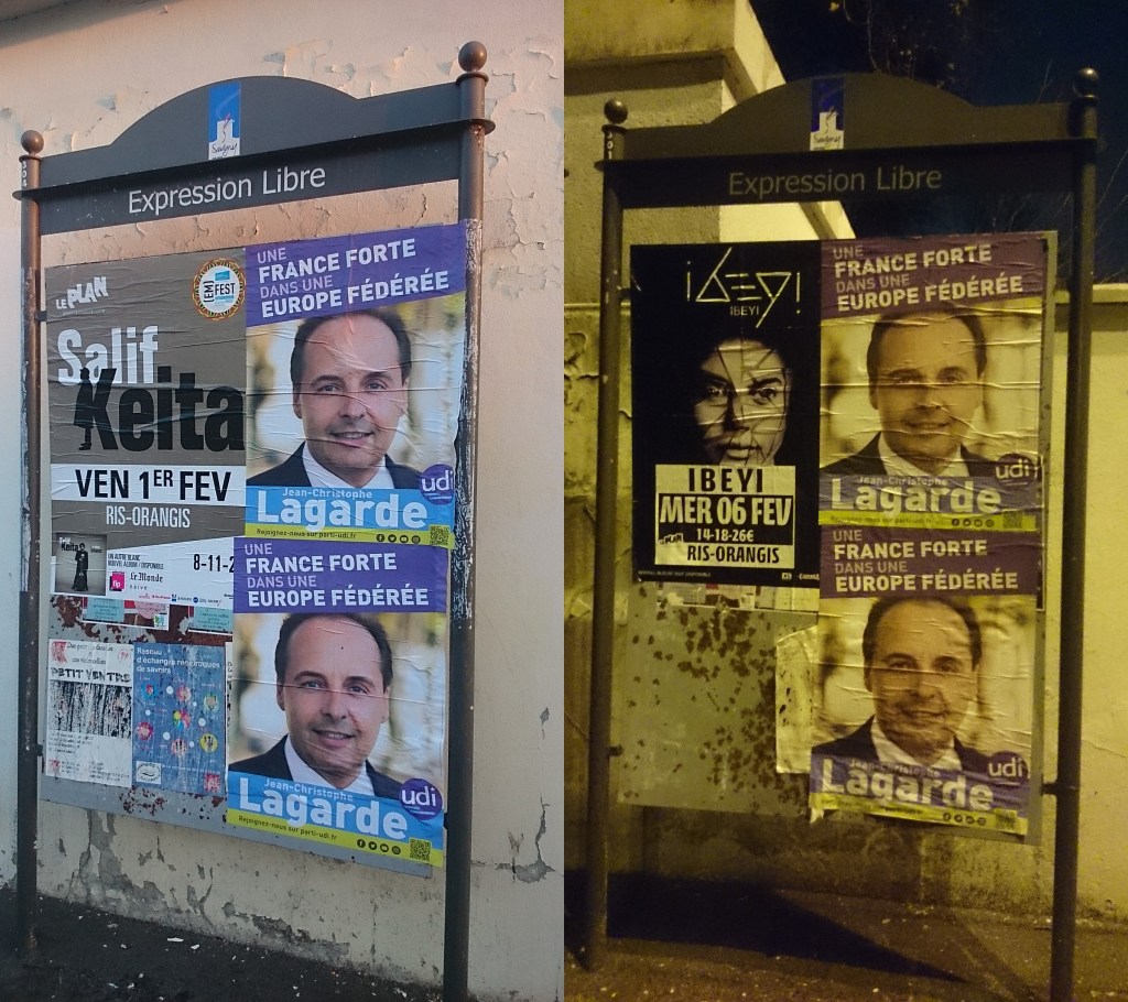 À peine cramé que le poseur d&rsquo;affiches du Plan (Ris-Orangis) colle aussi pour l&rsquo;UDI&nbsp;!