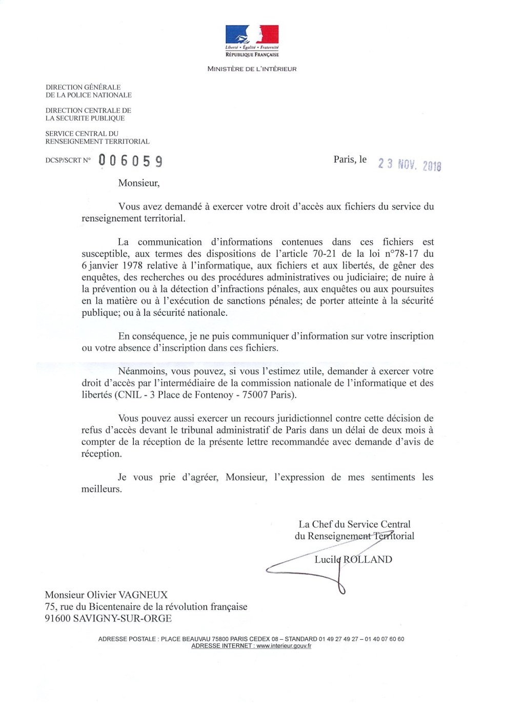 Des questions sur l&rsquo;article 70-21 de la loi n°78-17 dont je vais interroger la constitutionnalité