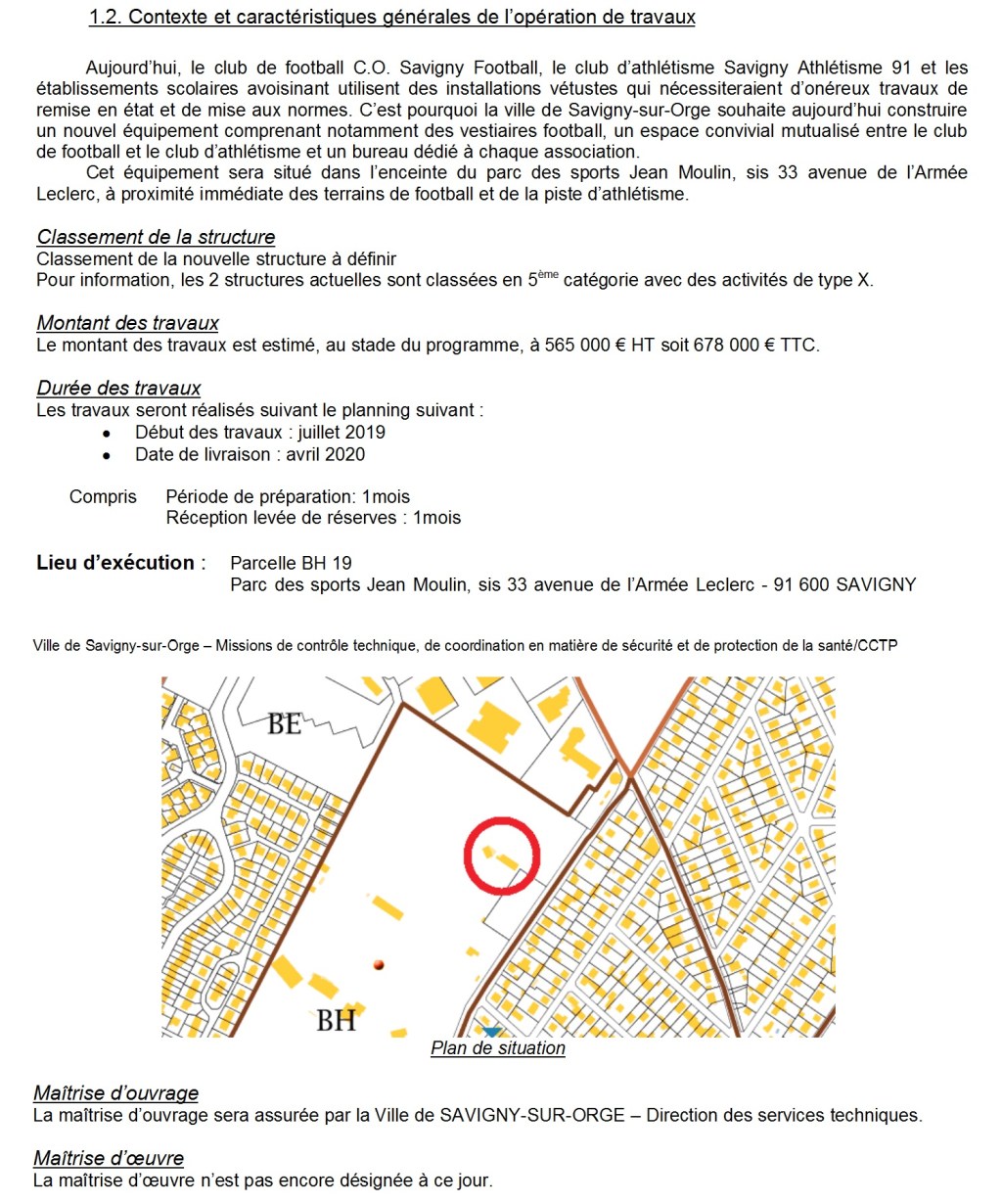 Savigny-sur-Orge : MEHLHORN prévoit de dépenser 678 000 € pour un club house/vestiaire foot et&nbsp;athlé