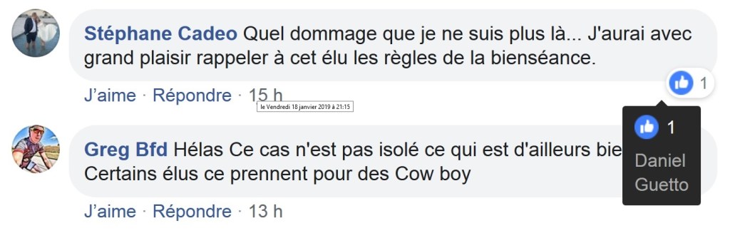 Commentaires Facebook : Stéphane CADÉO aurait vraiment mieux fait de fermer sa gueule&nbsp;!