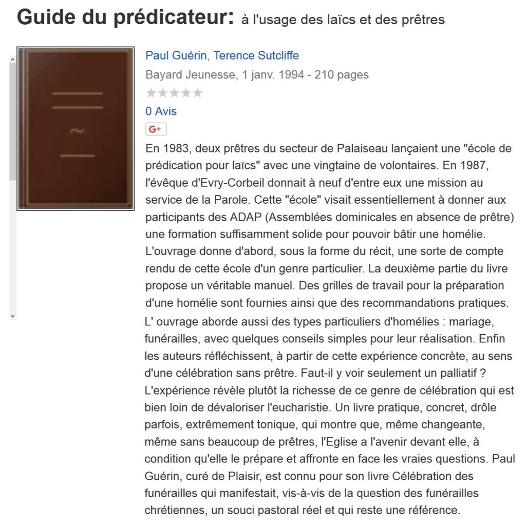 Sur le décès du père Paul GUÉRIN, ancien responsable de l&rsquo;école de prédication laïque sur le diocèse&nbsp;d&rsquo;Évry