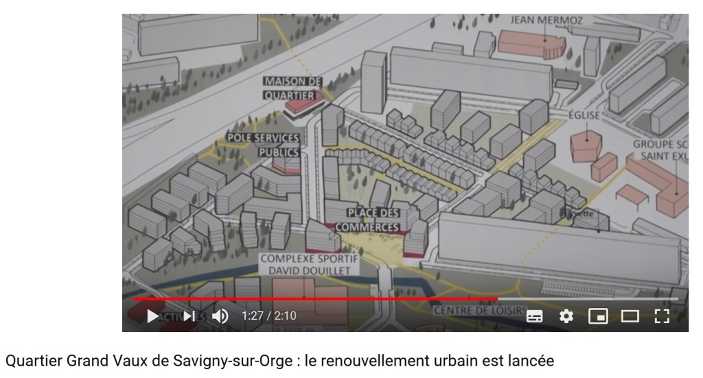Sur la vidéo soviétique de propagande du ministère des territoires et des collectivités annonçant le lancement du renouvellement urbain de&nbsp;Grand-Vaux