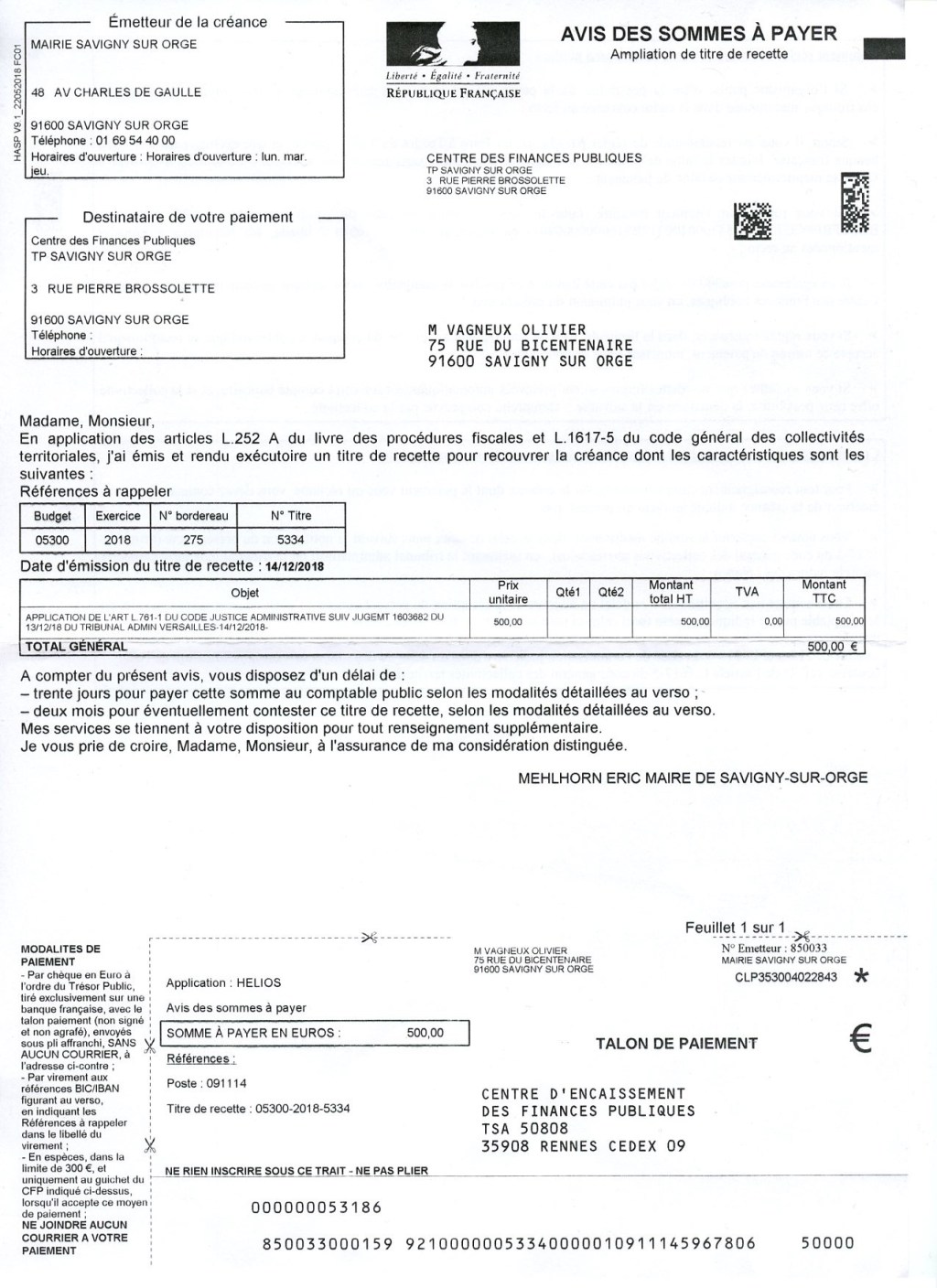 Grâce à la Ville de Savigny-sur-Orge, je me suis enrichi de 500 euros&nbsp;!
