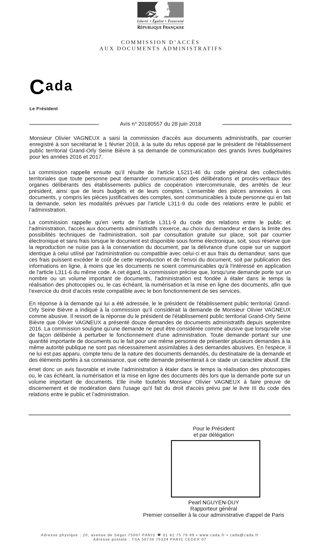 Mon modèle pour demander la communication des grands livres budgétaires à une administration/une collectivité