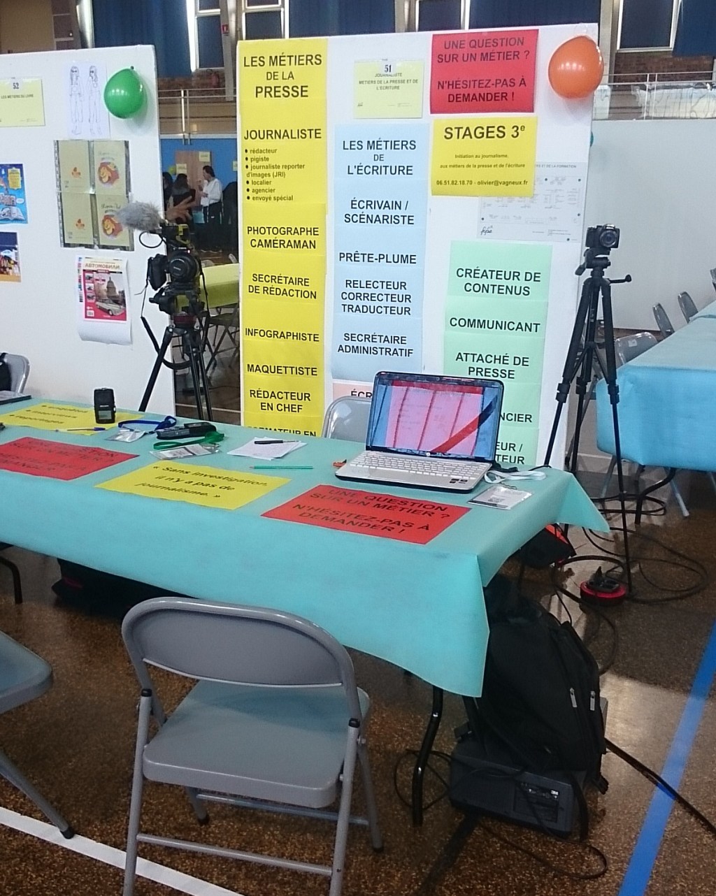Grand merci à la FCPE de Savigny-sur-Orge pour m&rsquo;avoir permis de présenter le métier de journaliste au forum des métiers&nbsp;2019