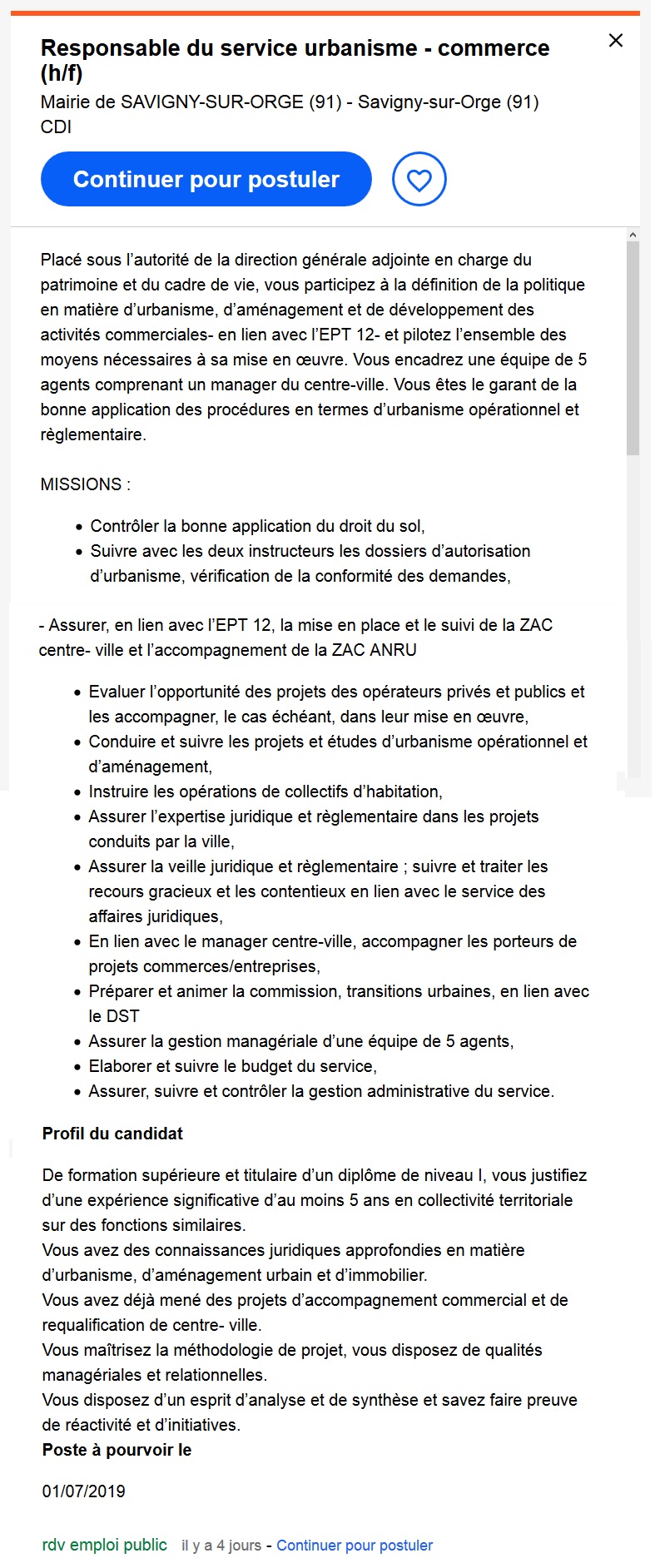 Encore un responsable de service qui fuit Savigny-sur-Orge : Olivier CARETTE (Urbanisme-Commerce) sur le départ&nbsp;?