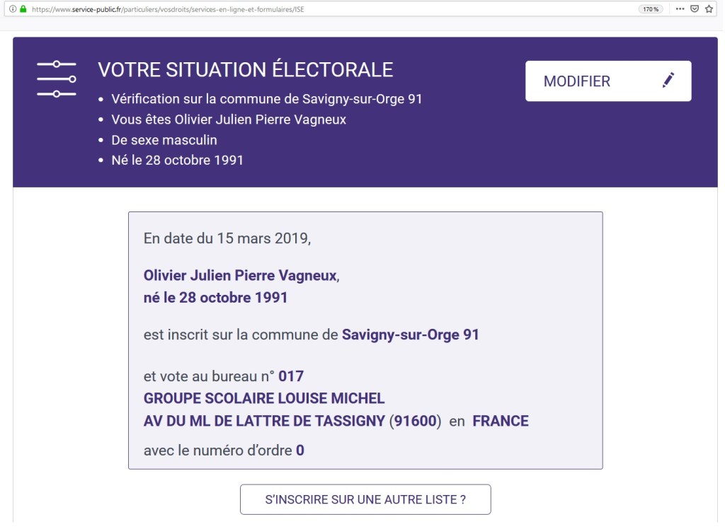Il est désormais possible d&rsquo;interroger sa situation électorale (de vérifier son inscription sur les listes électorales) en ligne&nbsp;!