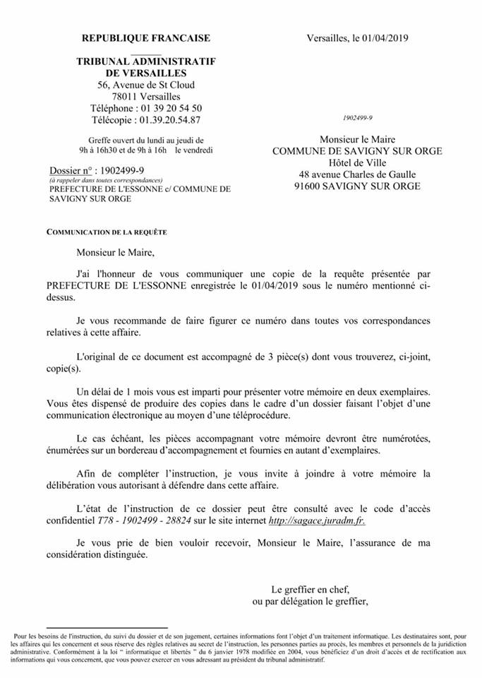 Le préfet de l&rsquo;Essonne défère l&rsquo;arrêté municipal anti-Linky de Savigny-sur-Orge près le Tribunal&nbsp;administratif