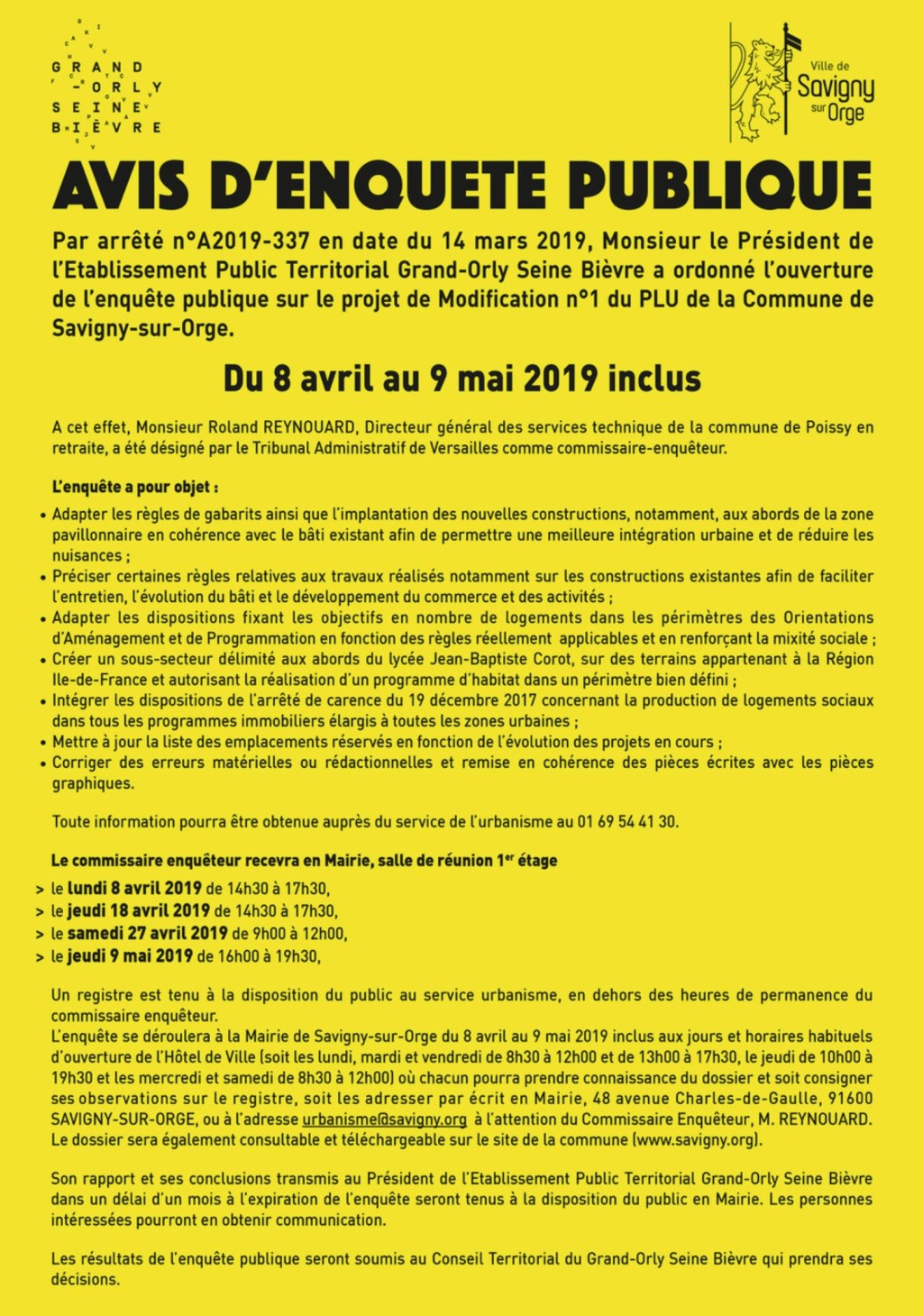 À froid, sur le projet de modification n°1 du PLU de Savigny-sur-Orge (l&rsquo;objet de l&rsquo;enquête&nbsp;publique)