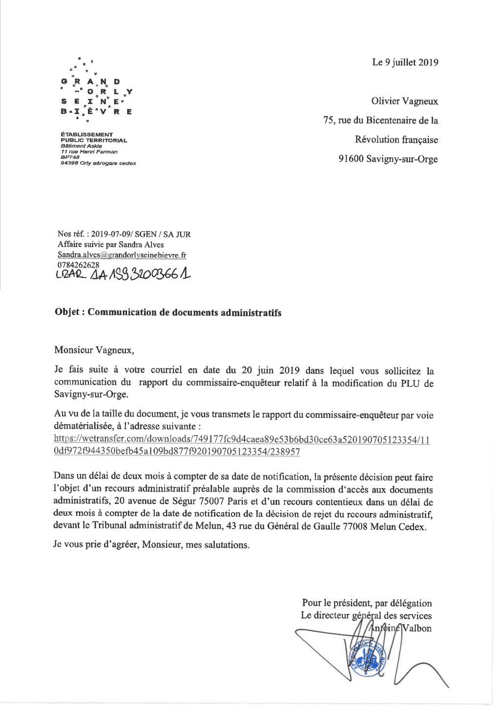 Le rapport d&rsquo;enquête publique du commissaire-enquêteur sur le projet de modification n°1 du PLU de Savigny-sur-Orge