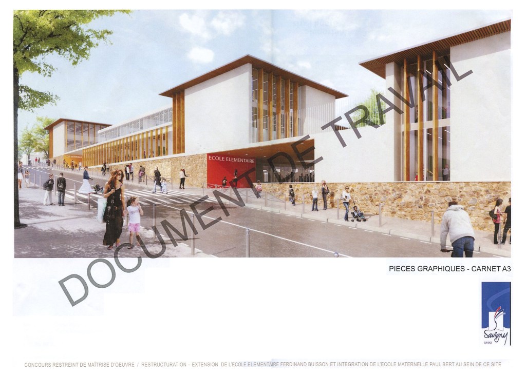 Les plans du projet de l&rsquo;école Ferdinand-Buisson à Savigny-sur-Orge