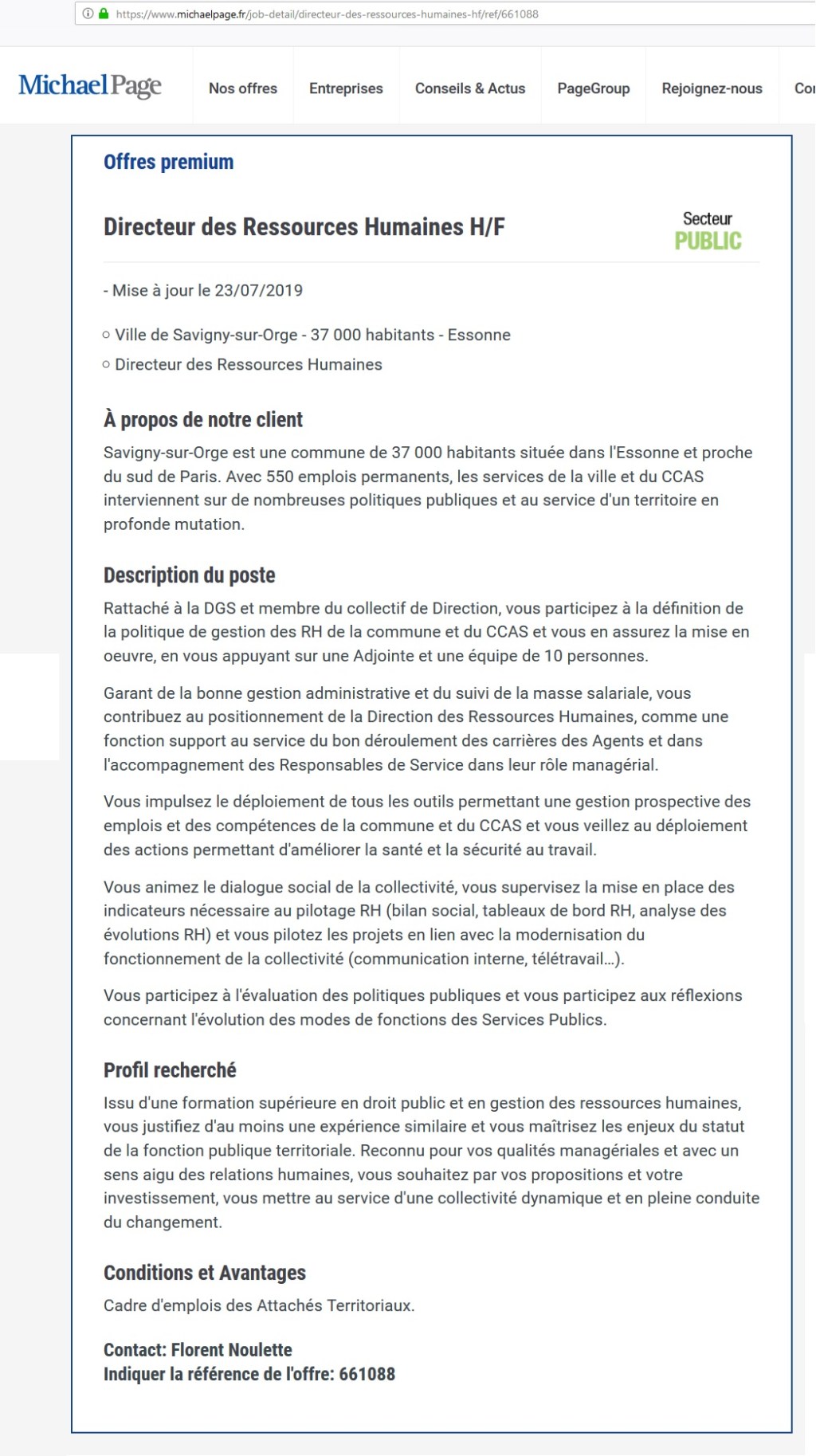 Savigny-sur-Orge : on recrute pour remplacer la Directrice des ressources humaines (DRH) qui abandonne à son tour le&nbsp;navire…