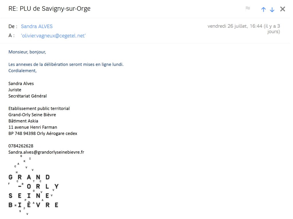 Savigny-sur-Orge : les documents du Plan local d&rsquo;urbanisme modifié – en cours depuis le 05 juillet&nbsp;2019