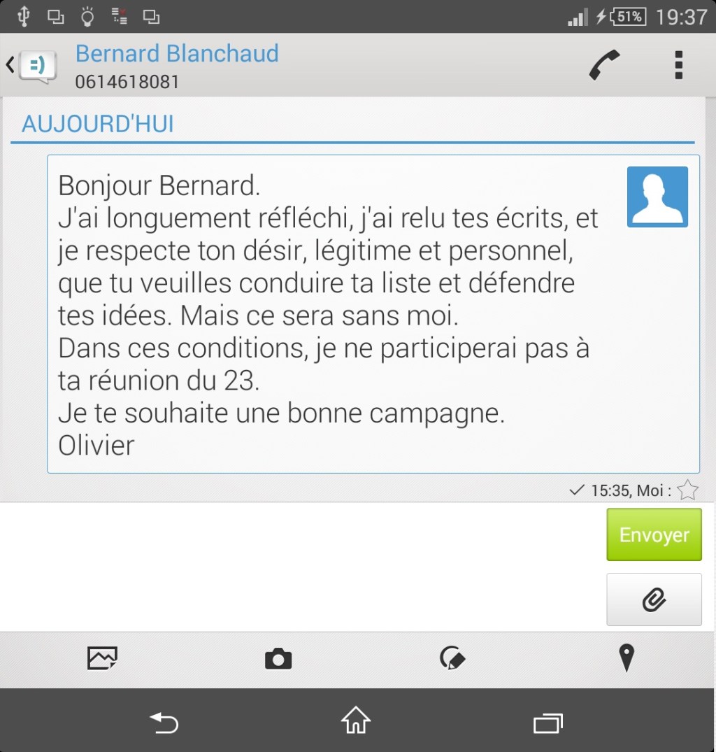 Municipales 2020 à Savigny-sur-Orge : j&rsquo;arrête de courir après Bernard&nbsp;BLANCHAUD.