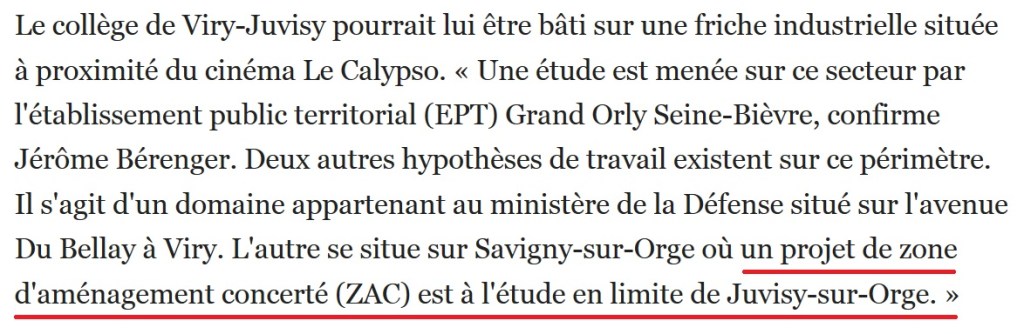 Mes deux questions au sujet de la ZAC Gare / Centre-Ville de Savigny-sur-Orge