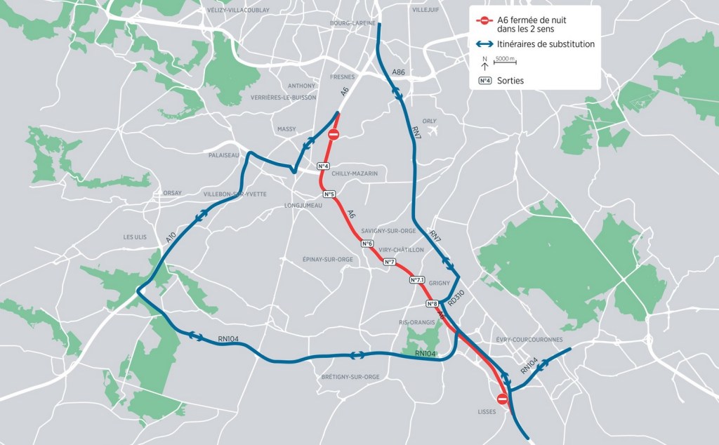 ATTENTION à la fermeture de l&rsquo;A6 en soirée entre les 02 septembre et 04 octobre 2019&nbsp;!!!