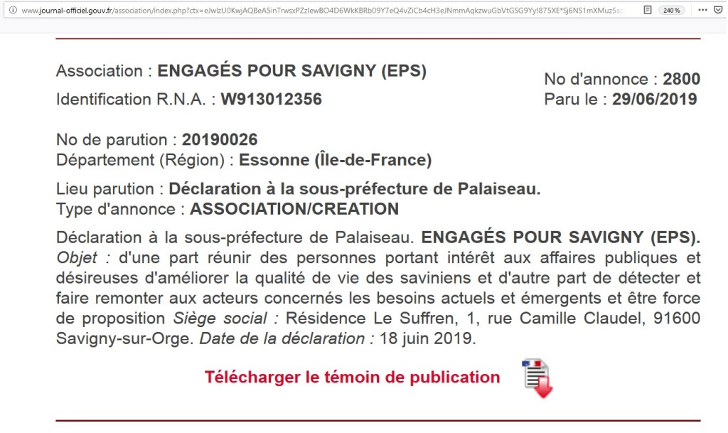 Engagés pour Savigny, la nouvelle association pro-MEHLHORN qui remplace Agir pour&nbsp;Savigny