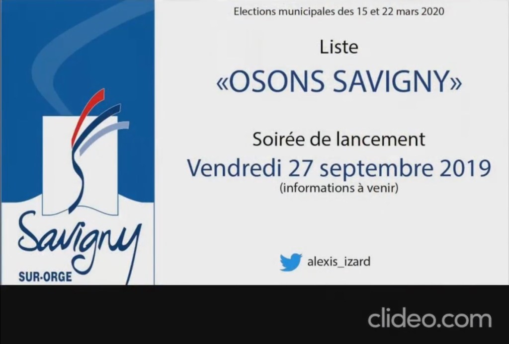 “Osons Savigny”, ou la liste LaREM d’Alexis IZARD et des &laquo;&nbsp;courageux des sept derniers mois&nbsp;&raquo;