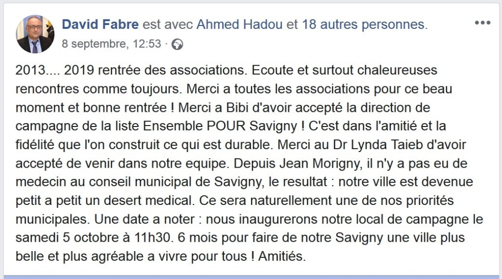 Sur les femmes en deuxième position des listes de David&nbsp;FABRE