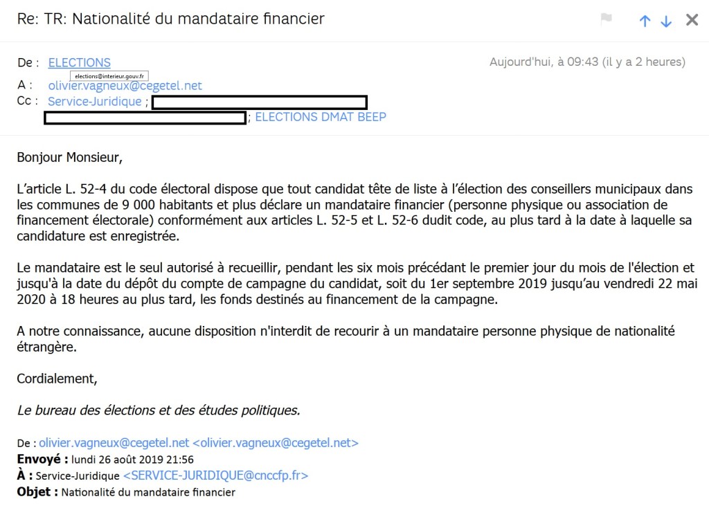 Élections en France : il est possible de déclarer un mandataire financier étranger (de nationalité&nbsp;étrangère)