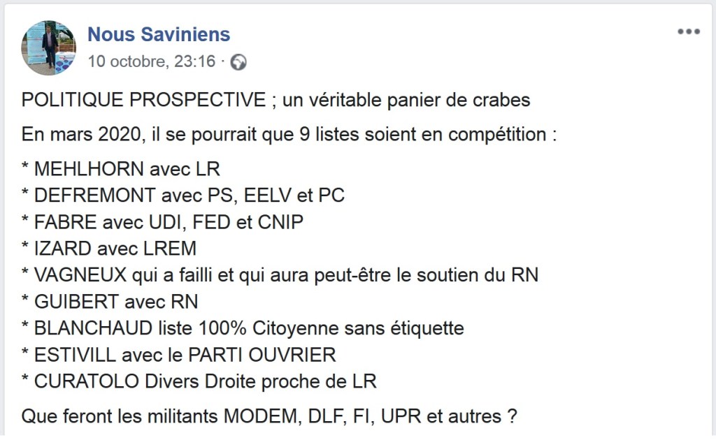 Municipales 2020 à Savigny-sur-Orge : pourquoi l&rsquo;extrême-division fait le jeu d&rsquo;Olivier VAGNEUX&nbsp;?