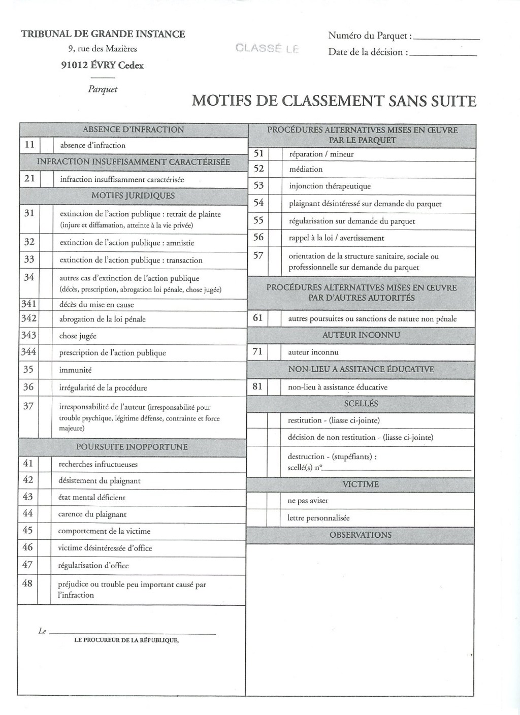 Un modèle de courrier lorsqu&rsquo;un commissariat ou une gendarmerie refuse de prendre votre&nbsp;plainte