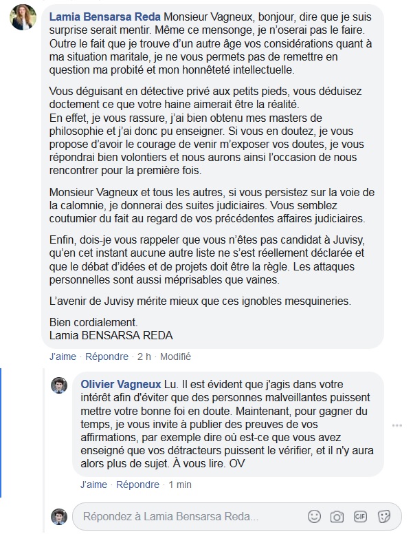 Droit de réponse de Lamia BENSARSA REDA à notre article mettant en cause son parcours universitaire et&nbsp;professionnel