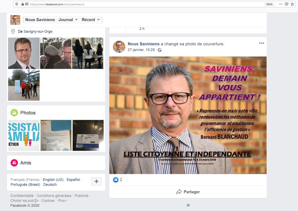 Municipales 2020 à Savigny-sur-Orge : Bernard BLANCHAUD ne renonce pas&nbsp;!