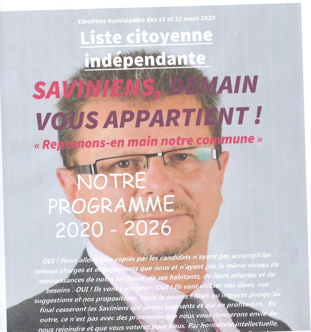SCOOP : le programme de Bernard BLANCHAUD (Saviniens, demain vous appartient)&nbsp;!!!