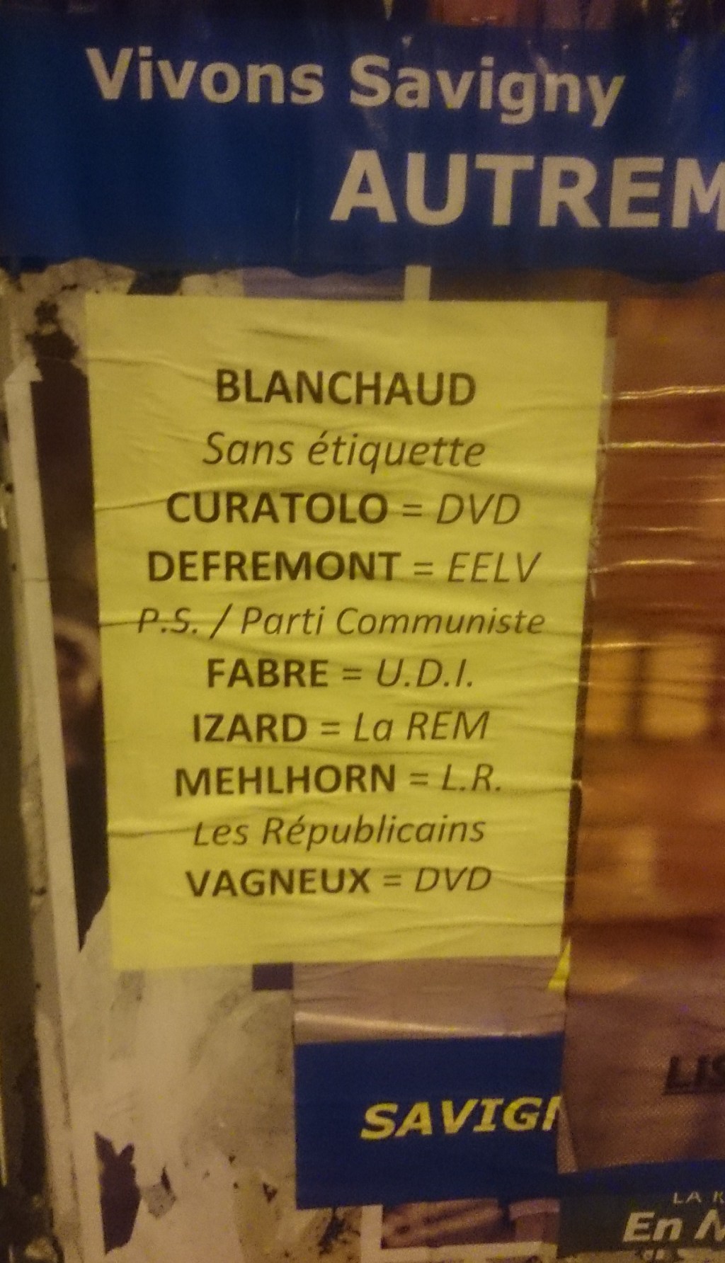 De l&rsquo;hypocrisie de la liste &laquo;&nbsp;Saviniens, demain vous appartient&nbsp;&raquo; lorsqu&rsquo;elle se réclamait sans étiquette…