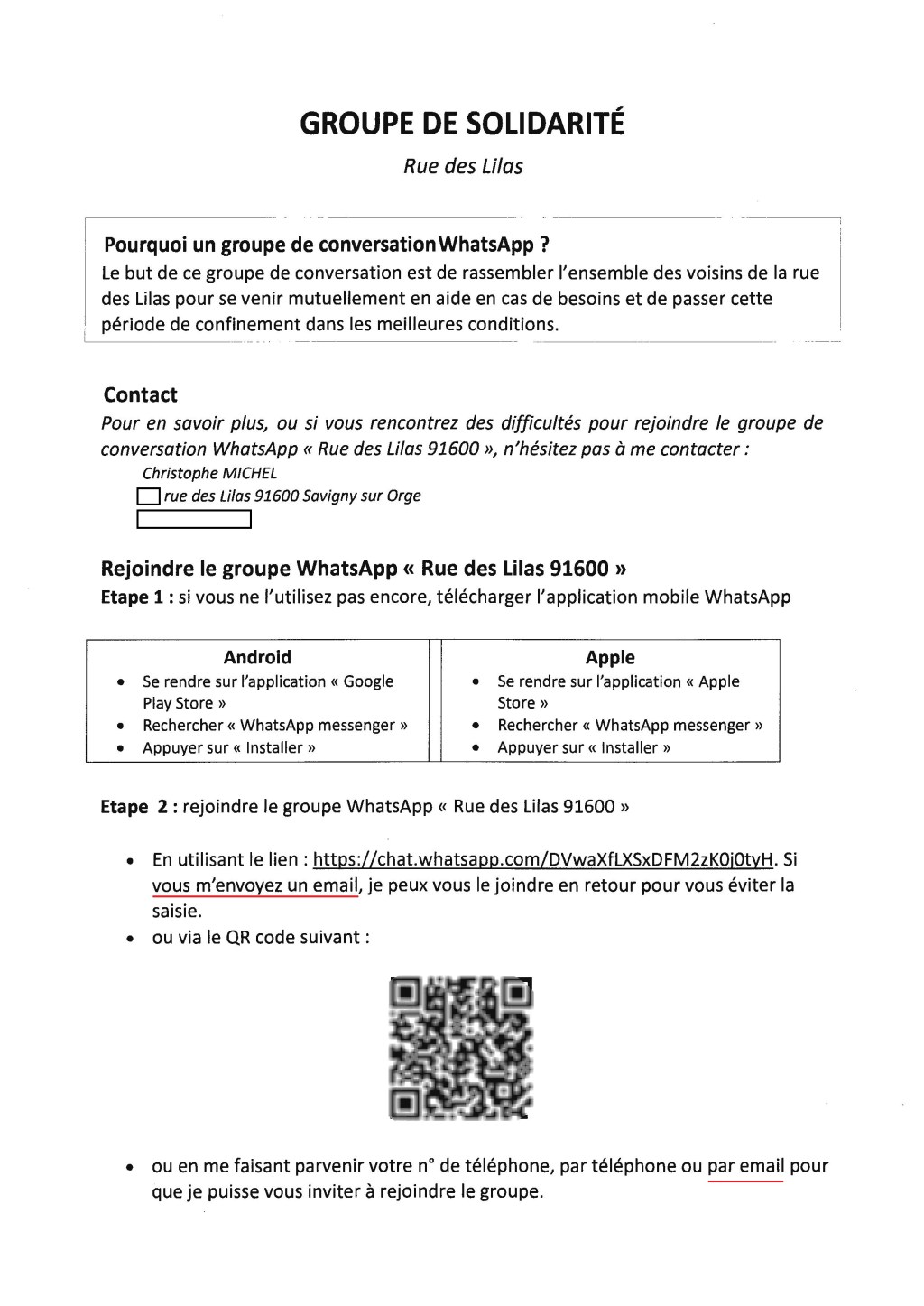 Petite anecdote sur les groupes de solidarité WhatsApp de La République en marche à Savigny-sur-Orge pendant le&nbsp;confinement