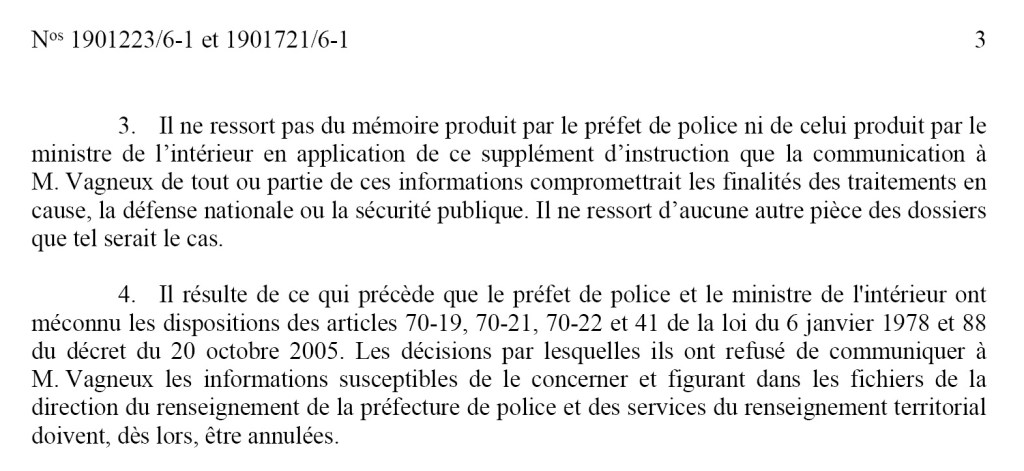 Fichage d&rsquo;Olivier VAGNEUX : quelles illégalités dans les notes blanches du Renseignement le concernant&nbsp;?