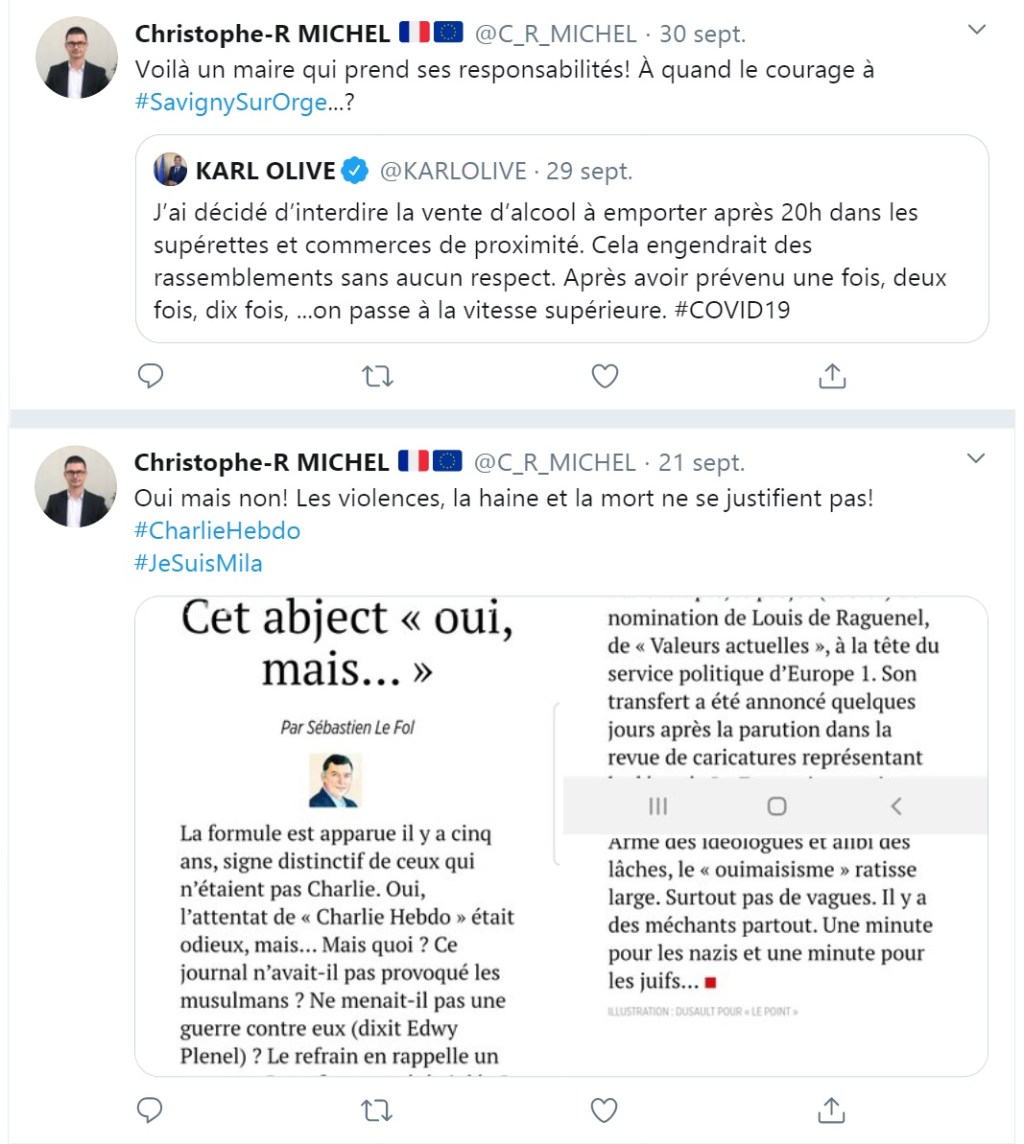 Cet abject &laquo;&nbsp;oui mais…&nbsp;&raquo; du liberticide et sécuritariste élu LaREM Christophe-Reynald MICHEL