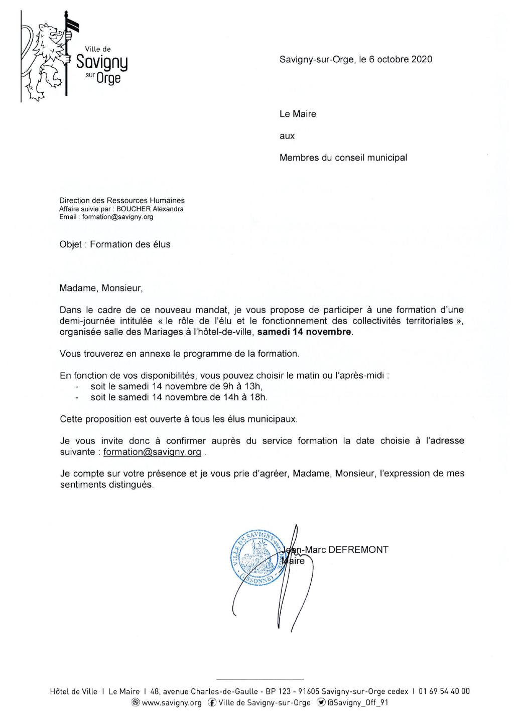 DEFRÉMONT veut form(at)er les élus saviniens à rester à une place fictivement définie&nbsp;!!!