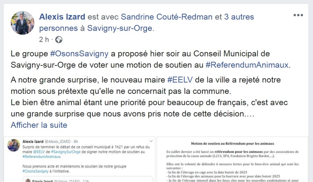 Erreur classique de débutant pour le populiste Alexis IZARD qui confond motion et vœu au Conseil&nbsp;municipal