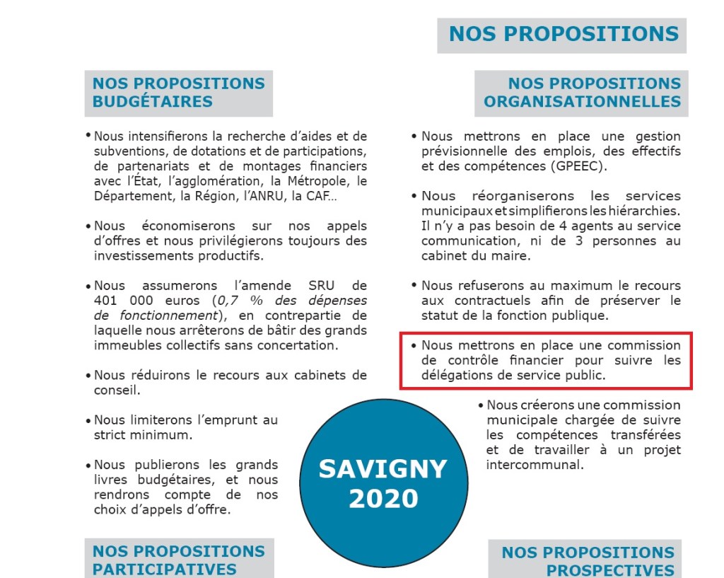 La vraie raison pour laquelle DEFRÉMONT institue une commission de contrôle financier à Savigny-sur-Orge