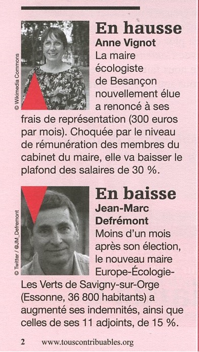 Jean-Marc DEFRÉMONT épinglé par Contribuables associés pour avoir augmenté les indemnités de maire de 15&nbsp;%
