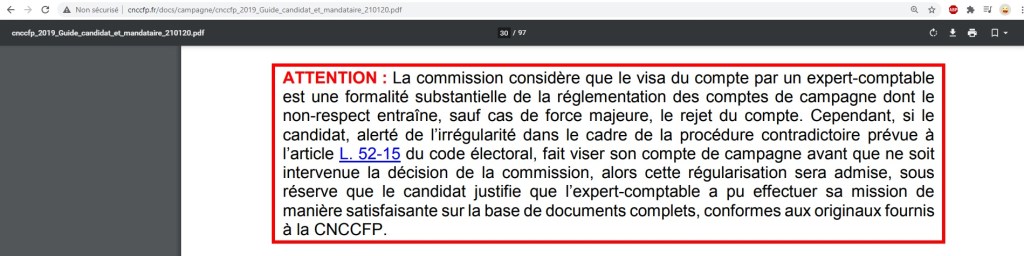 Avis aux candidats : le défaut de visa des comptes par un expert-comptable est régularisable (jusqu&rsquo;au jour de la séance de décision de la CNCCFP)&nbsp;!!!