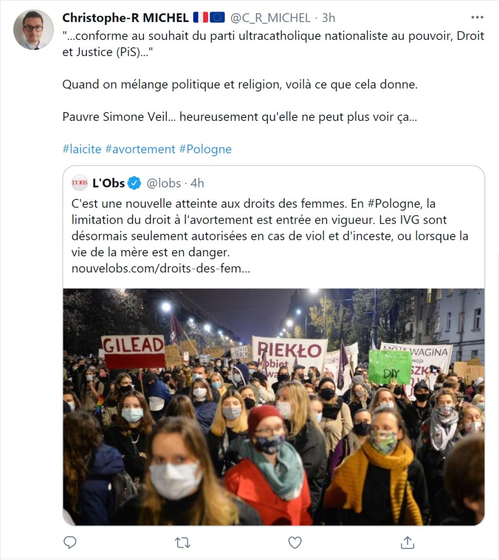 De l&rsquo;effarante bêtise de ce que peut tweeter Christophe-Reynald MICHEL