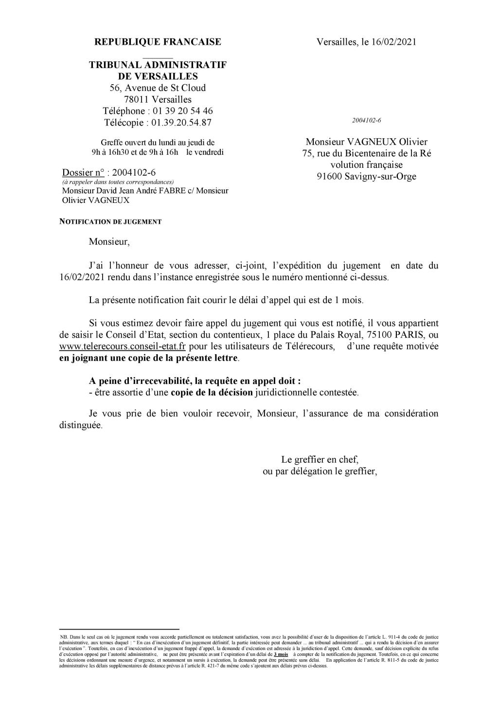 Annulation des élections municipales 2020 à Savigny-sur-Orge : la protestation électorale de David FABRE est&nbsp;rejetée