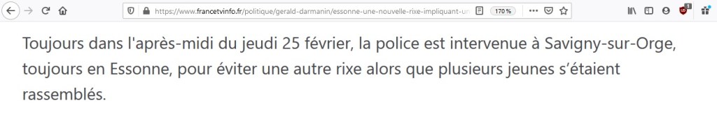 L&rsquo;info passée sous les radars : une rixe entre bandes évitée à Savigny-sur-Orge le 25 février&nbsp;2021