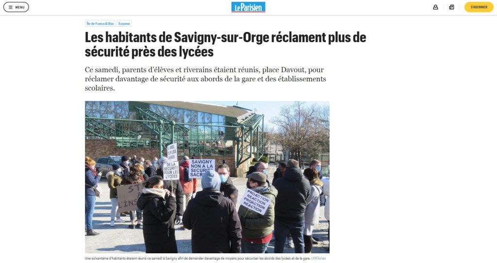Les hypocrites de Savigny-sur-Orge réclament plus de sécurité près des&nbsp;lycées