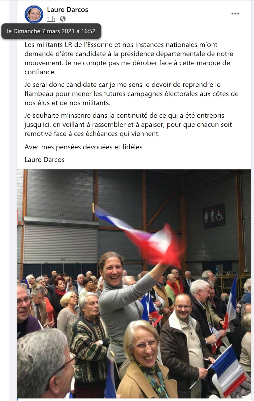 Laure DARCOS veut devenir présidente des républicains de&nbsp;l&rsquo;Essonne
