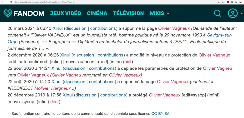 Aurais-je donc démasqué Jean-François DUMOUSSEAUX que (presque) toutes les publications diffamantes à mon encontre ont disparu&nbsp;?