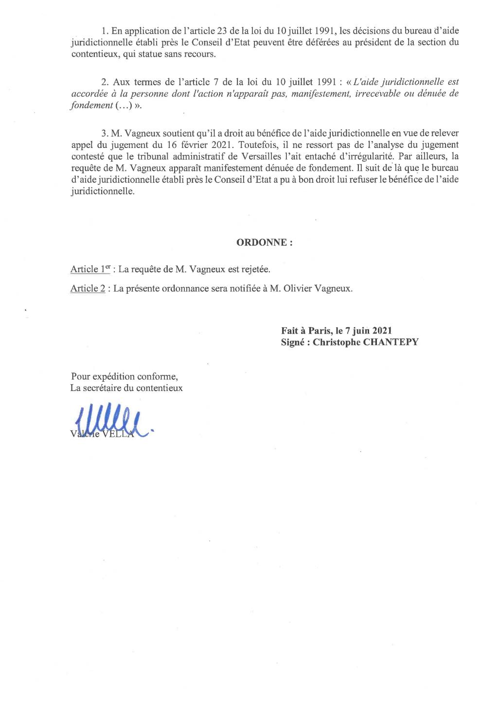 Annulation des élections municipales 2020 à Savigny-sur-Orge : l&rsquo;aide juridictionnelle refusée à Olivier&nbsp;VAGNEUX
