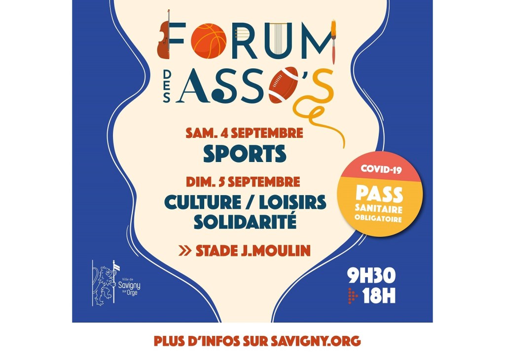 Passe sanitaire obligatoire pour le forum des associations 2021 de Savigny-sur-Orge